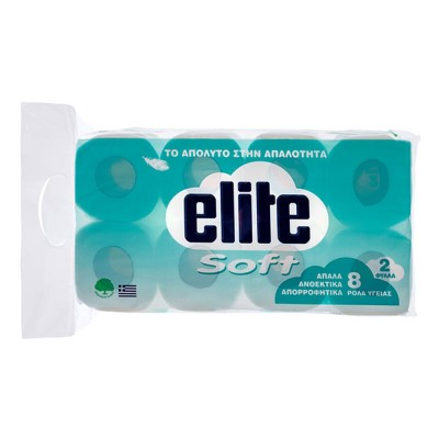 Χαρτί υγείας Elite Soft γκοφρέ 2φυλλο βάρους 63gr συσκευασία των 8 τεμαχίων