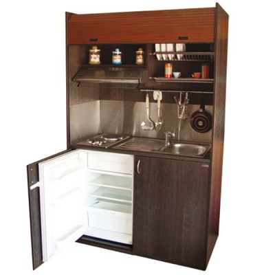 Πολυκουζινάκι 125cm χρώμα βέγγε για ενοικιαζόμενα δωμάτια, γραφεία & φοιτητικά studio mini kitchen SILVER