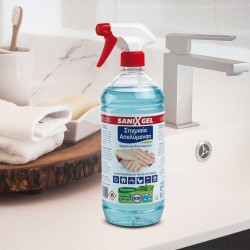 GEL SANIX EA-000038 σε σπρέι της Hygiene Service  Απολυμαντικό-καθαριστικό για χέρια & επιφάνειες,  1lt