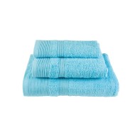 Σετ 3 πετσετών Astron Italy σε χρώμα τιρκουάζ 100%βαμβακερές πεννιέ βάρους 550gr
