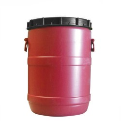 Βαρέλι πλαστικό με φαρδύ καπάκι και χερούλια χωρητικότητας 60 λίτρων