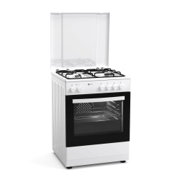 Μικτή κουζίνα αερίου Thermogatz TGS 3610 WH TURBO με 4 εστίες και ηλεκτρικό φούρνο 60Lt