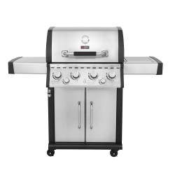Ψησταριά BBQ υγραερίου Superrior 4+1+1 Ιnox - 21kW με μαντεμένια σχάρα Thermogatz  Ψησταριά BBQ υγραερίου Superrior 4+1+1 Ιnox - 21kW με μαντεμένια σχάρα Thermogatz