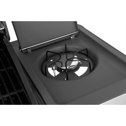 Ψησταριά BBQ Υγραερίου VIEW 4+1+1Inox 18kW  με ανοξείδωτη χειρολαβή και γυάλινο μέρος Thermogatz 