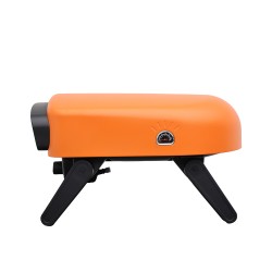 Φούρνος πίτσας υγραερίου DOKU TGP-14 για πίτσα διαμέτρου Φ35cm με αναδιπλούμενα πόδια σε πορτοκαλί χρώμα