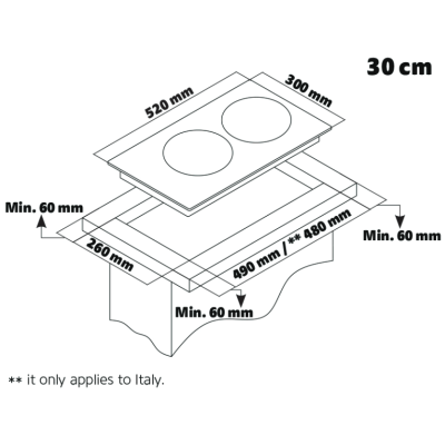 Αυτόνομες ηλεκτρικές εστίες Domino 1kW Ø14,5 & 2kW Ø18 cm TGS E 9930 IX Thermogatz Μ51xΠ29xΥ7cm Αυτόνομες ηλεκτρικές εστίες Domino 1kW Ø14,5 & 2kW Ø18 cm TGS E 9930 IX Thermogatz Μ51xΠ29xΥ7cm