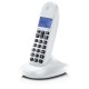 Ασύρματο τηλέφωνο σε λευκό με ελληνικό μενού Motorola με οθόνη υψηλής φωτεινότητας 