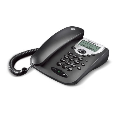 Ενσύρματο τηλέφωνο με οθόνη Motorola CT2 σε μαύρο χρώμα