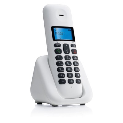Ασύρματο τηλέφωνο με ανοιχτή ακρόαση Motorola T301 σε λευκό χρώμα 