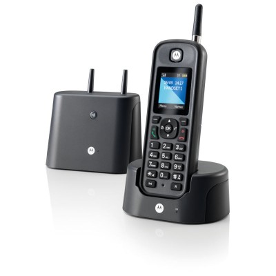 Αδιάβροχο ασύρματο τηλέφωνο με εμβέλεια έως και 1 km Motorola O201 Black GR με ελληνικό μενού