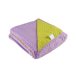 Κουβερλί υπέρδιπλο διαστάσεων 2.20x2.40cm σε χρώμα λιλά-λαχανί