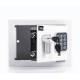 Χρηματοκιβώτιο με ηλεκτρονική κλειδαριά διαστάσεων 23x17x17cm Osio OSB-1723BL σε λευκό χρώμα