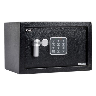 Χρηματοκιβώτιο με ηλεκτρονική κλειδαριά διαστάσεων 31x20x20cm Osio OSB-2031BL σε μαύρο χρώμα