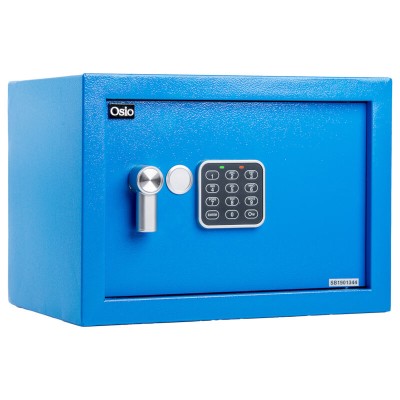 Χρηματοκιβώτιο με ηλεκτρονική κλειδαριά διαστάσεων 35x25x25cm Osio OSB-2535BU σε μπλε χρώμα