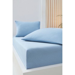 Σεντόνι μονό με λάστιχο΄ διαστάσεις 100x200+30cm Art 1382 σε γαλάζιο χρώμα Σεντόνι μονό με λάστιχο΄ διαστάσεις 100x200+30cm Art 1382 σε γαλάζιο χρώμα