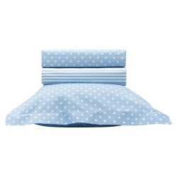 Σετ σεντόνια βρεφικά Art 5132 σε χρώμα Ciel διαστάσεων 120x170cm Σετ σεντόνια βρεφικά Art 5132 σε χρώμα Ciel διαστάσεων 120x170cm