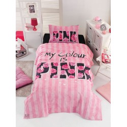 Σετ παπλωματοθήκη μονή Pink Art 6113 διαστάσεων 160x240cm σε ροζ χρώμα Σετ παπλωματοθήκη μονή Pink Art 6113 διαστάσεων 160x240cm σε ροζ χρώμα