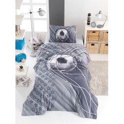 Σετ παπλωματοθήκη μονή Soccer Art 6117 διαστάσεων 160x240cm σε γκρι χρώμα Σετ παπλωματοθήκη μονή Soccer Art 6117 διαστάσεων 160x240cm σε γκρι χρώμα