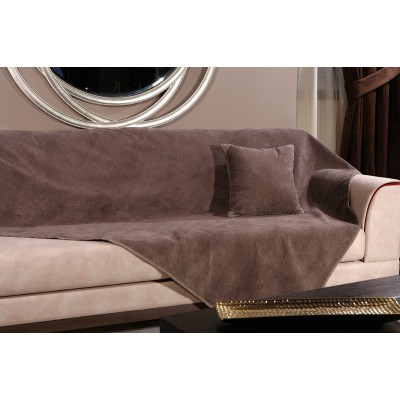 Ριχτάρι για διθέσιο καναπέ Classy διαστάσεων 180x250cm Art 8117 σε καφέ χρώμα
