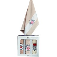 Ποτηρόπανα σετ 3τμχ Cook Art 8286 διαστάσεων 40x60cm σε χρώμα μπεζ