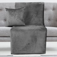 Ριχτάρι πολυθρόνας Velvety διαστάσεων 180x170cm Art 8351 σε γκρι χρώμα Ριχτάρι πολυθρόνας Velvety διαστάσεων 180x170cm Art 8351 σε γκρι χρώμα