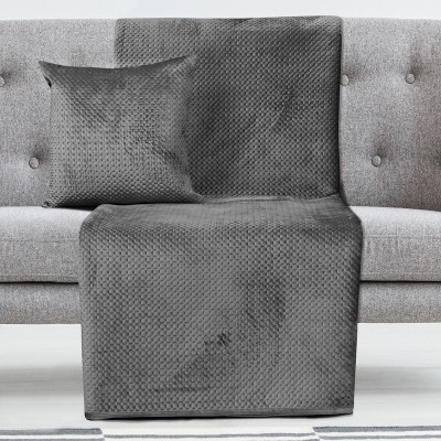 Ριχτάρι για τριθέσιο καναπέ Velvety διαστάσεων 180x300cm Art 8351 σε χρώμα γκρι