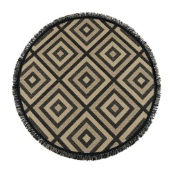 Ροτόντα ψάθα με κρόσια Sol Art 9755 διαστάσεων 160x160cm σε μπεζ χρώμα Ροτόντα ψάθα με κρόσια Sol Art 9755 διαστάσεων 160x160cm σε μπεζ χρώμα