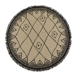 Ροτόντα ψάθα με κρόσια Sol Art 9757 διαστάσεων 160x160cm σε χρώμα μπεζ Ροτόντα ψάθα με κρόσια Sol Art 9757 διαστάσεων 160x160cm σε χρώμα μπεζ