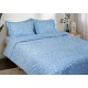 Σετ σεντόνια με λάστιχο διαστάσεων 100Χ200+30cm και μαξιλαροθήκη σε χρώμα Olia μπλε ραφ