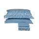 Σετ σεντόνια με λάστιχο διαστάσεων 100Χ200+30cm και μαξιλαροθήκη σε χρώμα Olia μπλε ραφ