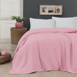 Πικέ κουβέρτα υπέρδιπλη waffle Art 1990 Pink διαστάσεων 230x240cm σε χρώμα ροζ  Πικέ κουβέρτα υπέρδιπλη waffle Art 1990 Pink διαστάσεων 230x240cm σε χρώμα ροζ