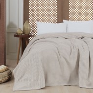 Πικέ υπέρδιπλη waffle Art 1990 Sand διαστάσεων 230x240cm σε μπεζ χρώμα Πικέ υπέρδιπλη waffle Art 1990 Sand διαστάσεων 230x240cm σε μπεζ χρώμα