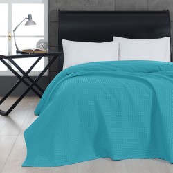 Πικέ υπέρδιπλη waffle Art 1990 Turquoise διαστάσεων 230x240cm τιρκουάζ Πικέ υπέρδιπλη waffle Art 1990 Turquoise διαστάσεων 230x240cm τιρκουάζ