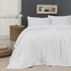 Πικέ υπέρδιπλη waffle Art 1990 White διαστάσεων 230x240cm σε λευκό χρώμα Πικέ υπέρδιπλη waffle Art 1990 White διαστάσεων 230x240cm σε λευκό χρώμα