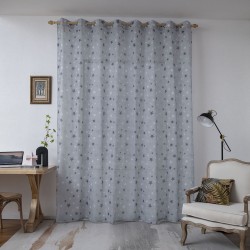 Κουρτίνα γάζα Art 6121 διαστάσεων 280x280cm σε χρώμα γαλάζιο με μπλε Κουρτίνα γάζα Art 6121 διαστάσεων 280x280cm σε χρώμα γαλάζιο με μπλε