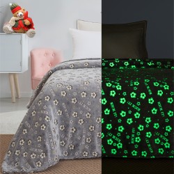 Κουβέρτα μονή φωσφορίζουσα Art 6127 διαστάσεων 160x220cm σε γκρι χρώμα Κουβέρτα μονή φωσφορίζουσα Art 6127 διαστάσεων 160x220cm σε γκρι χρώμα