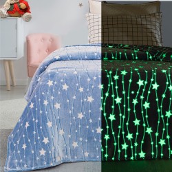 Κουβέρτα μονή φωσφορίζουσα Art 6135 διαστάσεων 160x220cm σε χρώμα γαλάζιο Κουβέρτα μονή φωσφορίζουσα Art 6135 διαστάσεων 160x220cm σε χρώμα γαλάζιο