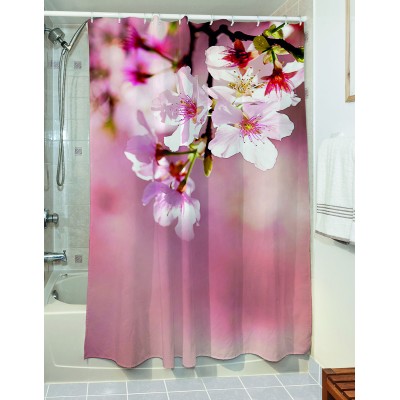 Κουρτίνα μπάνιου Wipe Art 3128 διαστάσεων 190x180cm σε χρώμα ροζ