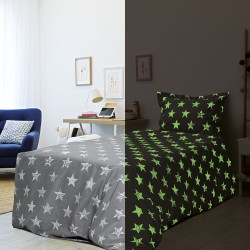 Σετ σεντόνια μονά φωσφοριζέ Balthazar Art 6162 διαστάσεων 170x240cm σε χρώμα γκρι Σετ σεντόνια μονά φωσφοριζέ Balthazar Art 6162 διαστάσεων 170x240cm σε χρώμα γκρι