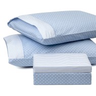 Σετ σεντόνια μονά με λάστιχο πουά JOY Art 1680 διαστάσεων 100x200+25cm σε χρώμα γαλάζιο