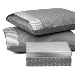 Ζεύγος μαξιλαροθήκες πουά JOY Art 1680 διαστάσεων 50x70cm σε γκρι χρώμα σύνθεσης 70% Βαμβάκι 30%  Ζεύγος μαξιλαροθήκες πουά JOY Art 1680 διαστάσεων 50x70cm σε γκρι χρώμα σύνθεσης 70% Βαμβάκι 30%