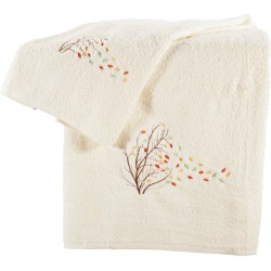 Σετ πετσέτες Art 3015 σε χρώμα εκρού 3 τεμάχια 100% βαμβάκι 500gsm Σετ πετσέτες Art 3015 σε χρώμα εκρού 3 τεμάχια 100% βαμβάκι 500gsm