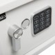 Χρηματοκιβώτιο με ηλεκτρονική κλειδαριά διαστάσεων 31x20x20cm Osio OSB-2031WH σε λευκό χρώμα