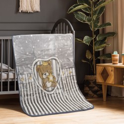 Κουβέρτα βρεφική Art 5254 διαστάσεων 110x140cm σε χρώμα γκρι Κουβέρτα βρεφική Art 5254 διαστάσεων 110x140cm σε χρώμα γκρι