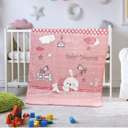 Κουβέρτα βρεφική Art 5259 διαστάσεων 110x140cm σε χρώμα ροζ Κουβέρτα βρεφική Art 5259 διαστάσεων 110x140cm σε χρώμα ροζ