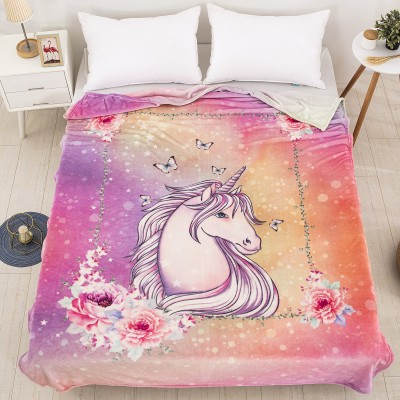 Κουβέρτα μονή Art 6114 διαστάσεων 160x220cm με σχέδιο unicorn