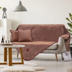 Ριχτάρι πολυθρόνας Micro velour διαστάσεων 180x170cm Art 8405 σε κεραμιδί χρώμα Ριχτάρι πολυθρόνας Micro velour διαστάσεων 180x170cm Art 8405 σε κεραμιδί χρώμα