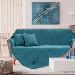 Μαξιλαροθήκη διακοσμητική Micro velour διαστάσεων 42x42cm Art 8406 σε πετρόλ χρώμα Μαξιλαροθήκη διακοσμητική Micro velour διαστάσεων 42x42cm Art 8406 σε πετρόλ χρώμα