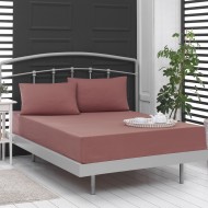 Ζεύγος μαξιλαροθήκες μονόχρωμες Art 1999 διαστάσεων 52x73cm σε χρώμα σάπιο μήλο 100% βαμβακερό