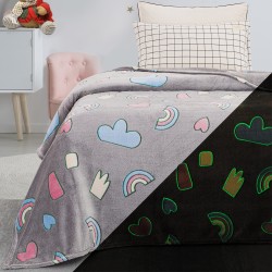 Κουβέρτα μονή φωσφορίζουσα Art 6251 διαστάσεων 160x220cm σε γκρι χρώμα Κουβέρτα μονή φωσφορίζουσα Art 6251 διαστάσεων 160x220cm σε γκρι χρώμα